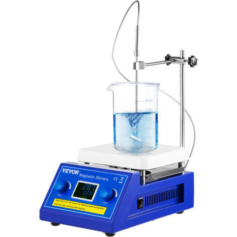 Agitatore Magnetico Con Piastra Calda Azzota - 1000ml, 0-2000rpm, 716F (500W) Mod. TIR-03