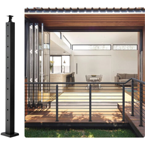 Ringhiera Per Scale Corrimano In Acciaio Inox Balaustra Argentata Ringhiera 80 Cm 4 Traverse 90484734 - Foto 5