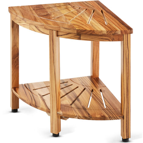 Panca Da Doccia In Teak EcoDecors Satori 45,7 Cm - Sgabello Impermeabile Con Ripiano, Portata 113 Kg