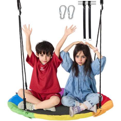 2 Ganci Per Dondolo Permanenti In Acciaio Inox - Rotazione 180°, Portata 680 Kg - Per Altalene, Amache, Sacco Da Boxe, Yoga