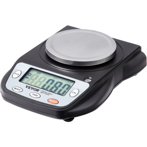 Bilancia Da Cucina Digitale Di Precisione – LCD, 7 Unità (g/ml/oz), Tara, Portatile, Acciaio Inox (Argento/Nero)