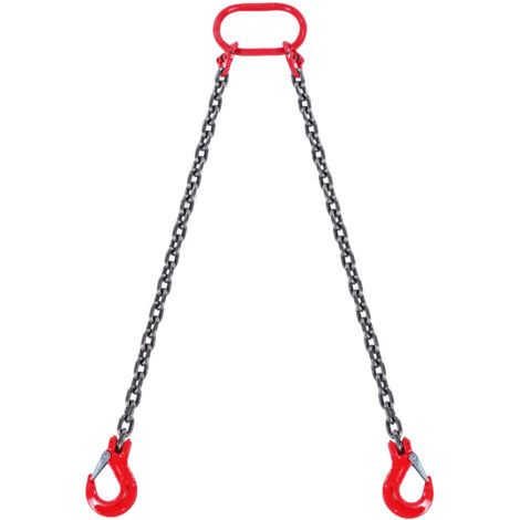 VEVOR Imbracatura A Catena Sollevamento 2 Gambe - Grado 80, Capacità 2993 Kg, 8x150 Cm, Per Carichi Pesanti - Foto 3