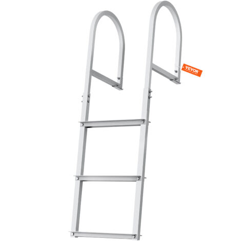 Dotline P-3W Scaletta Pieghevole Per Barca, Alluminio, 3 Gradini, Altezza 91 Cm, Larghezza 38 Cm, Portata 113 Kg, Made In USA