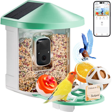 Cozion Mangiatoia per Uccelli Intelligente con Fotocamera, 1080P