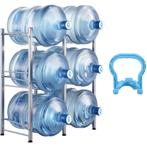 VEVOR Portabottiglie 3 Livelli In Ferro Per Borracce 18,9 L – Reggetta Per 3 Bottiglie, Resistente 57 Kg Per Cucina E Ufficio