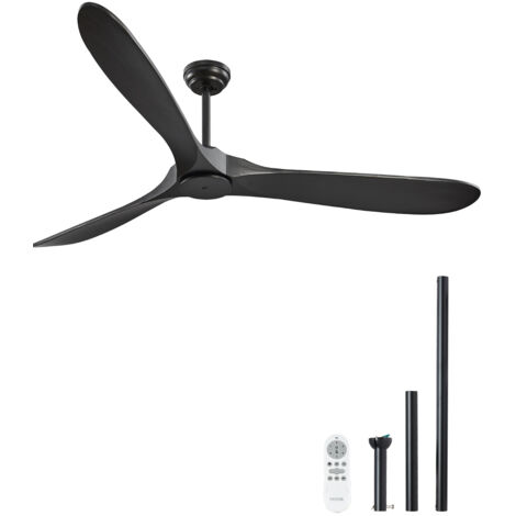 Ventilatore da soffitto nero e giallo con luce DOLORES | Leroy Merlin