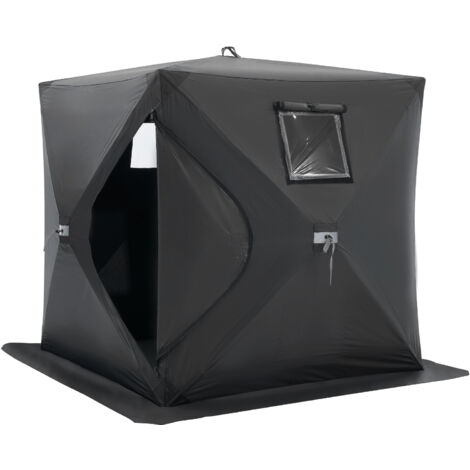 VEVOR Tenda da Pesca sul Ghiaccio, 360x180x205cm 13,2kg Tenda da Pescare per Riparo del Ghiaccio in Materiale Tessuto Oxford 300D per La Pesca, Il Campeggio, L'Escursionismo e Altre Attivà all'Aperto
