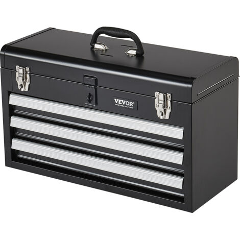 CASSETTA DEGLI ATTREZZI IN METALLO BLU A 2 SCOMPARTI 330 X 175 X 140 MM