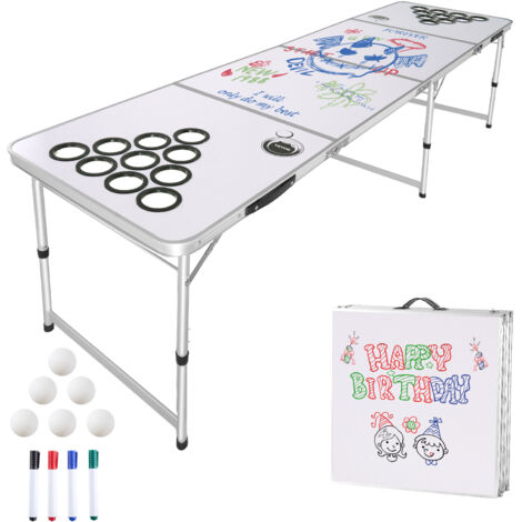 KEPLIN Gioco di Abilità con Bicchieri Rossi di Plastica Riutilizzabili e Palline da Ping Pong - Set 36pz I Divertente Gioco Americano per Adulti I per Feste, Barbecue, Compleanni, Halloween, Natale