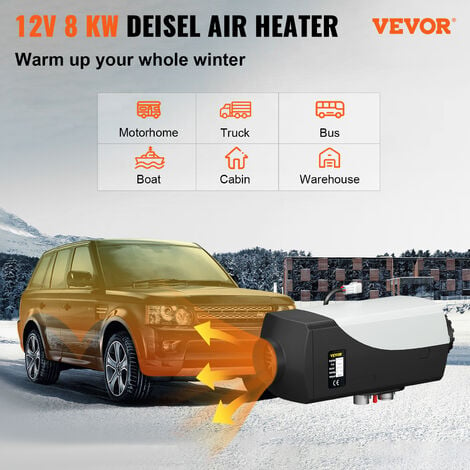 VEVOR 12V 8KW Riscaldatore d’aria Diesel Riscaldatore di Carburante  Riscaldato Riscaldatore d’ria Diesel con Riscaldamento Fisso Diesel con