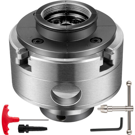 Paulimot Flangia Di Montaggio Per Mandrino Tornio Ø 125 Mm - DIN 6350, Adatta Per Sieg SC4, Passaggio 72 Mm
