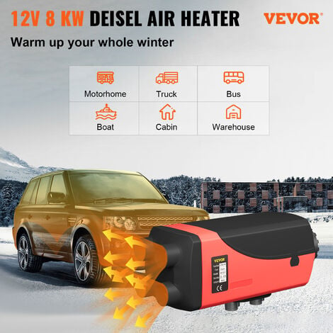 VEVOR Riscaldatore deAria Diesel con Silenziatore, WF5001 8KW 12V  Riscaldatore di Parcheggio per Il Riscaldamento della