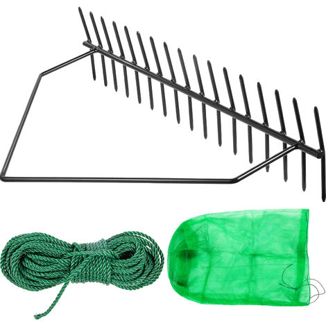 Be-Creative Rastrello Per Foglie In Plastica Con 22 Denti - Leggero E Largo Per Giardino E Prato