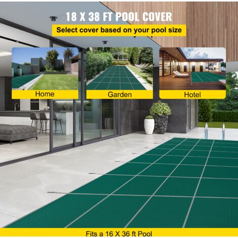 VEVOR Copertura di Sicurezza per Piscina in Verde da 4,6x96 cm Piedi
