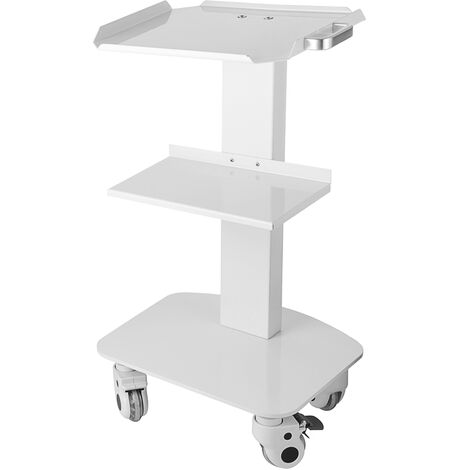 Carrello da Laboratorio Professionale,2 Strati Carrello Medico 4 Ruote a  360°