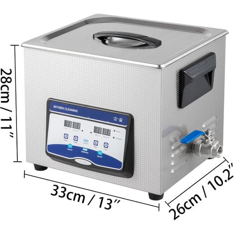 VEVOR Detergente ad Ultrasuoni 10L Pulizia dei Gioielli Macchina ad  Ultrasuoni Parti Ultrasoniche Digitali Detergente Timer