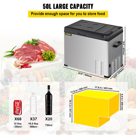 Mini Frigorifero Portatile 4L Per Auto E Campeggio, In PP Bianco, Con Maniglia E Motore Silenzioso, Per Bevande E Snack
