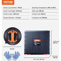 VEVOR Ventosa Per Piastrelle 203 Mm Ventosa Per Vetro Portata 278 - 4