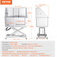 Vasca Da Bagno Per Cani VEVOR In Acciaio Inox - Con Rampa, Carico 150 Kg, 127 Cm, Per Toelettatura - Foto 8
