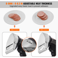 VEVOR Coltello Elettrico Shawarma Senza Fili - 80W, Acciaio Inox, Lame Φ100mm, Spessore Regolabile 0-8mm - Foto 12