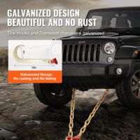 Catena Traino VEVOR Con Ganci J - Capacità 7074 Kg, 10 Mm X 90 Cm, Grado G80 Per Rimorchi E Recupero - Foto 3