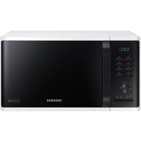 Samsung – Micro-ondes solo 23L 800W – Design incurvé – 20 programmes automatiques – Fonction désodorisation – Cavité céramique émail - MS23K3515AW-Micro-ondes