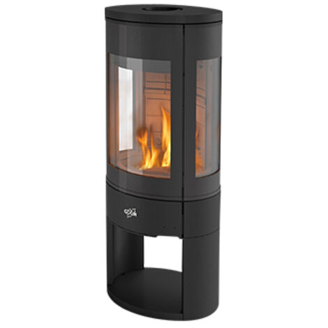 Godin – Poêle à bois étanche Rosnay 7kW – Efficacité 76,6 % – Flamme verte 7 étoiles – Compatible RT 2012 – 411106NOIR (1/4)