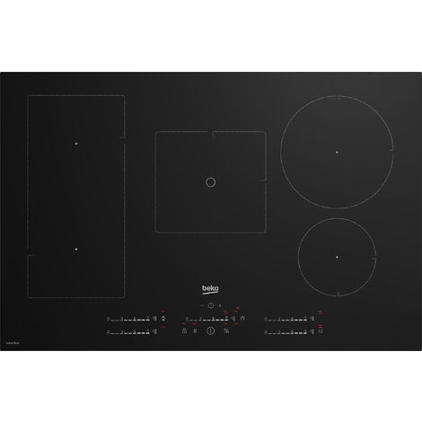 Plaque de cuisson induction 5 zones 780mm – Verre noir – Technologie Beko IndyFlex – HII85770UFT