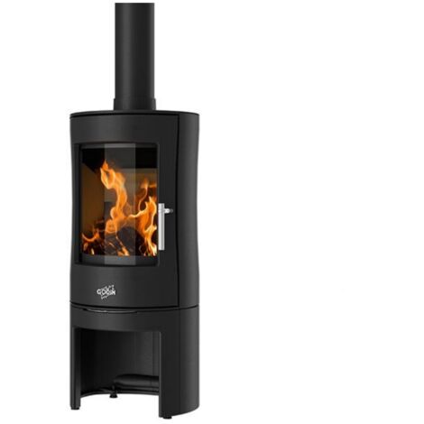 Godin – Poêle à bois 388144ANTH – Puissance 12kW – Longueur max de bûche 50cm – Évacuation des fumées arrière – Classe énergétique A
