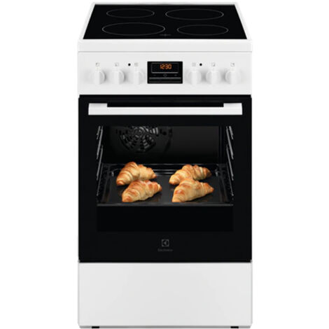 Electrolux – Cuisinière vitrocéramique 50 cm – 4 foyers radiants High Light – Four électrique multifonction 57L – Nettoyage catalytique – LKR524288W