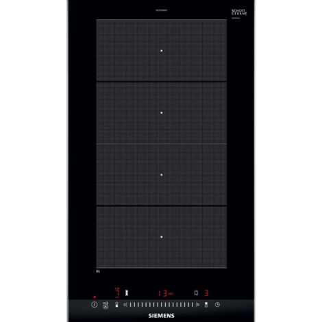 Siemens – Table induction 30cm 2 foyers – Puissance 3700W – Zone de cuisson modulable – Commandes tactiles – Compatible induction - ex375fxb1e (1/7)