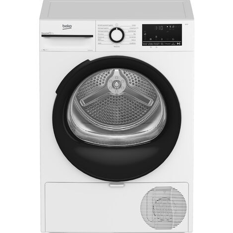 Beko – Sèche-linge à condensation 8 kg – Classe B – 64 dB – Pompe à chaleur – 15 programmes – D3H28303W