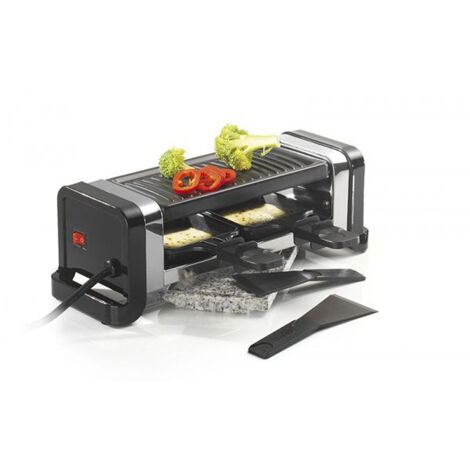 Kitchenchef – Appareil à raclette 2 personnes 350W – Gril et pierre à cuire – Revêtement antiadhésif – Dimensions 315x200mm – Poids 1kg - LMANRR2N (1/8)