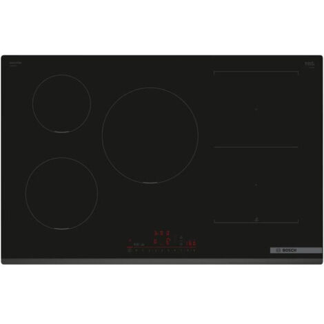 Bosch – Table induction 5 foyers 80 cm – Puissance 7400 W avec PowerBoost – Encastrable – Zone Combi – PVW831HC1E