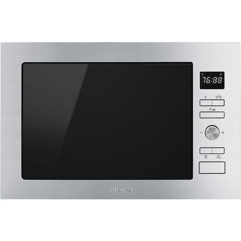 Smeg – Micro-ondes encastrable grill 25 L – Puissance 900 W – Écran intégré – Boutons rotatifs – Acier inoxydable – 6 programmes de cuisson - FMI425X