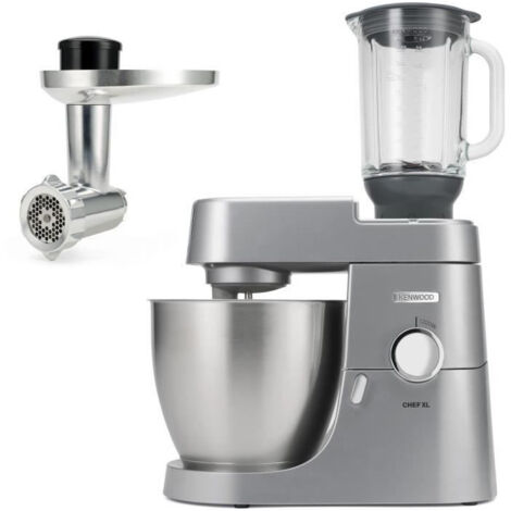 Kenwood – Robot pâtissier multifonction 6,7L 1200W – Hachoir métal – Blender – Pour pâtisserie professionnelle