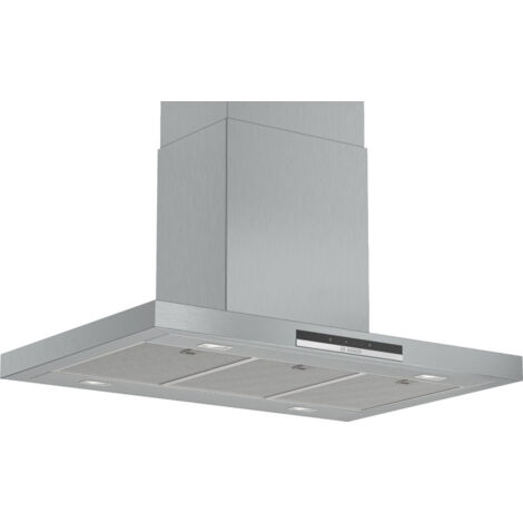 Bosch – Hotte ilot inox 89.8cm – Classe B – Débit d'air 438m3/h – Niveau sonore 57dB – Évacuation ou recyclage (1/10)