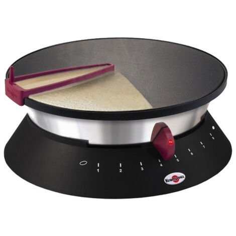 Krampouz – Crêpière électrique 33 cm 1250W – Revêtement anti-adhésif – Thermostat réglable – Accessoires inclus pour crêpes fines - CEBPF2BO