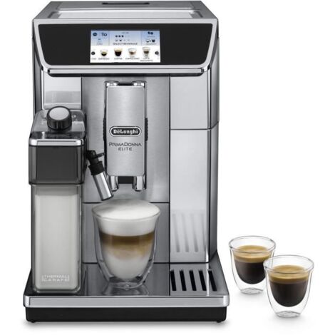 Delonghi – Machine expresso automatique avec broyeur PrimaDonna Elite – 15 bars – Capacité 2L – Mouture et température réglables – Inox (1/5)