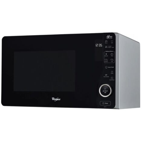 Whirlpool – Micro-ondes pose libre 25L 800W – Gril 1000W – Technologie eXtraSpace pour plats rectangulaires – Dimensions 49x32x42,6cm - MWF421SL