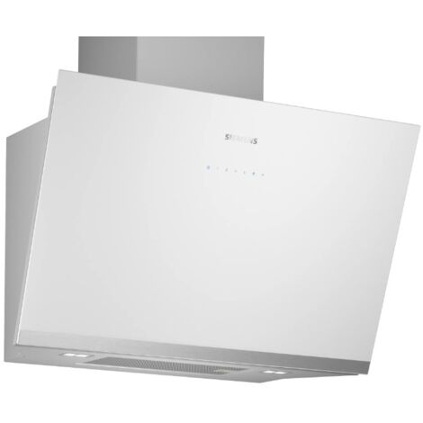 Siemens – Hotte décorative inclinée 80cm 51dB 432m³/h blanche – Moteur iQdrive silencieux – Commande vocale – LC81KAN20 (1/5)