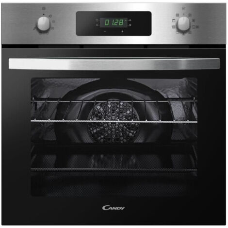 Candy – Four encastrable pyrolyse chaleur tournante 65L – 7 modes de cuisson – Puissance 3000W – Classe A – Inox et noir