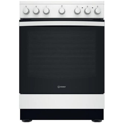 Indesit – Cuisinière vitrocéramique 4 foyers induction 69L – Gril 2500W – Nettoyage par catalyse – Classe A – IS67V5PCWE
