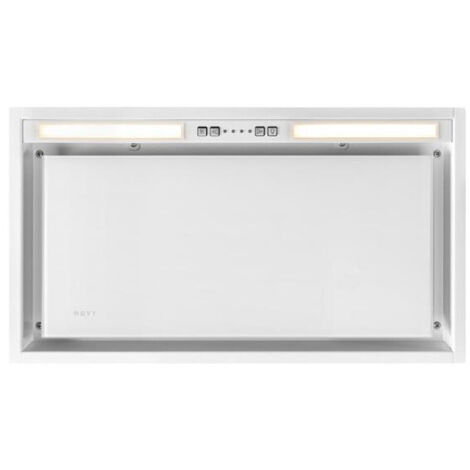 Novy – Groupe filtrant en verre blanc 510 x 290mm – Moteur intégré 600m³/h – Éclairage LED 3000K – 4 vitesses avec auto-stop - D26050 (1/3)