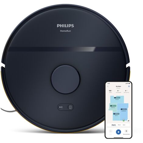 Aspirateur robot laveur avec station - PHILIPS - XU2000/15 - Série 2000 - 6000 Pa - = 66 dB - Bleu nuit (1/5)