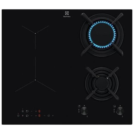 Electrolux – Table de cuisson mixte induction 4 feux 60cm 4500W noir – Brûleurs Matt Black économisant 20% d'énergie – KDI640713K (1/5)