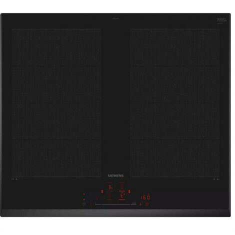 Siemens – Table de cuisson induction 60cm 4 feux 7400W noir – Zones flexInduction – TouchSlider – PowerBoost – Sécurité enfants (1/5)