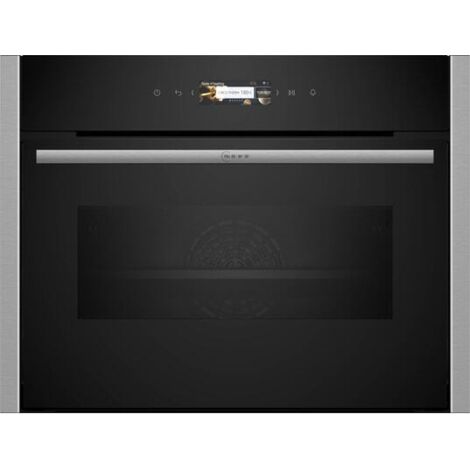 Neff – Micro ondes combiné encastrable C24MR21N0 – 45L – 16 modes de cuisson – Nettoyage par hydrolyse – Écran tactile TFT 3,7 pouces