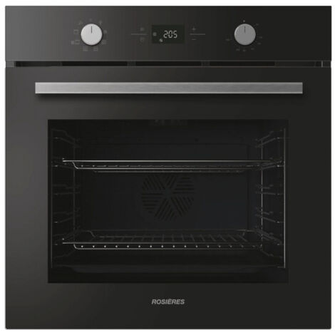 Rosieres – Four encastrable noir 78L – Chaleur tournante – Nettoyage catalyse – Classe A+ – Puissance 3300W – Dimensions 59x56x56cm - T3T1CTB