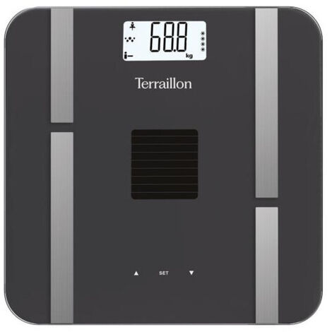 PESE-PERSONNE 15518 SANS PILE ENERGIE SOLAIRE PLATEAU VERRE LCD TERRAILLON - SUNPOWERFIT